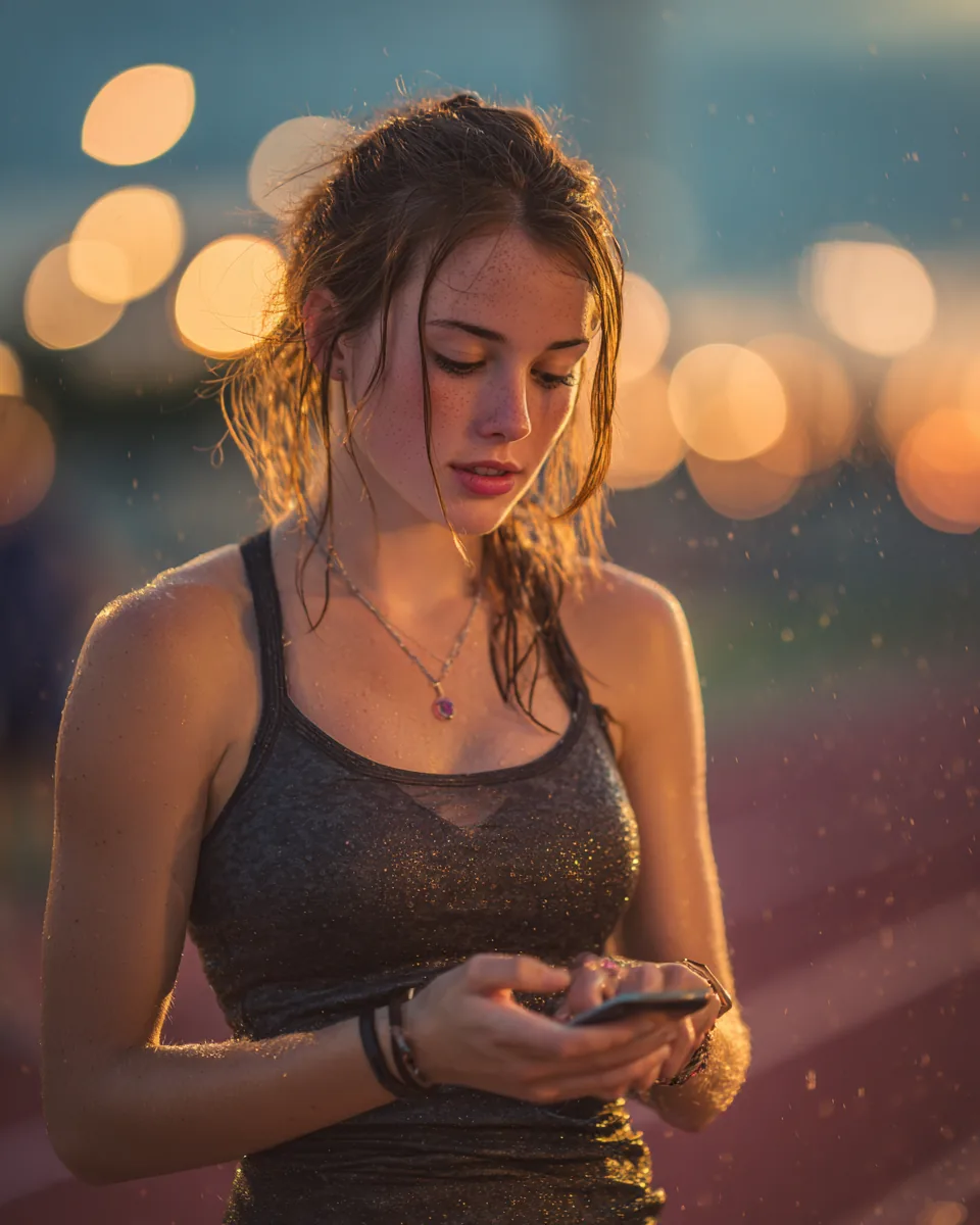 A runner at a high school track checking a stopwatch at dawn, a reminder that pacing a personal loan term matters